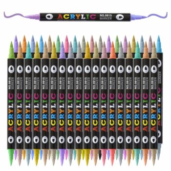 Double Headed Different Coloring Acrylic Markers Pen