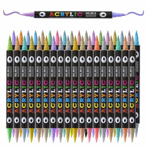 Double Headed Different Coloring Acrylic Markers Pen