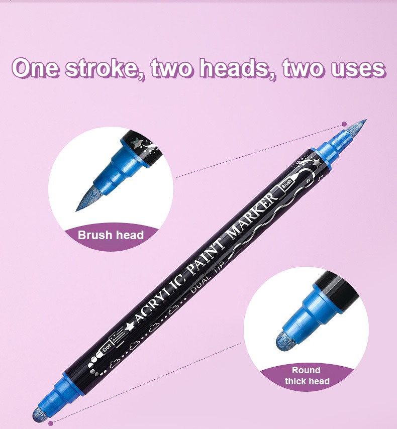 JiMiao Double-Headed Acrylic Marker Pen