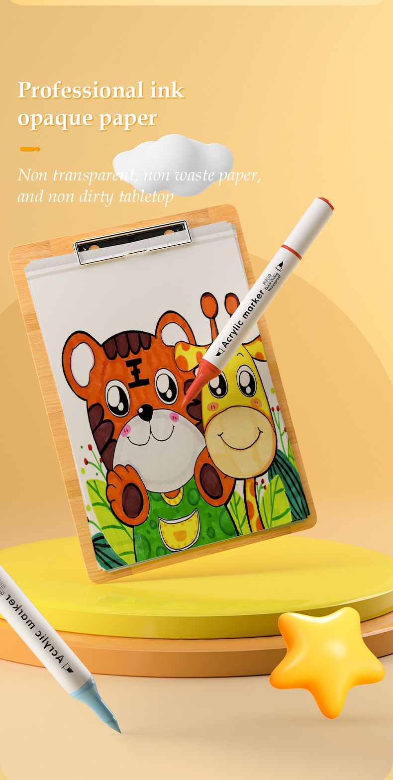 Professional ink opaque paper-Double Headed Children'S Painting Pen