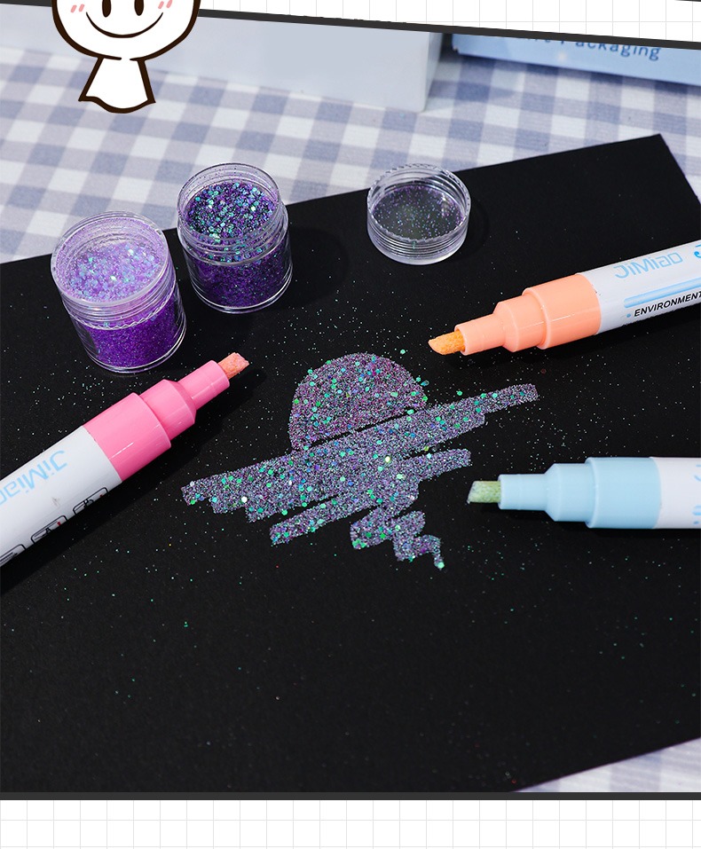 JiMiao Colorful Handmade Adhesive Markers Pen