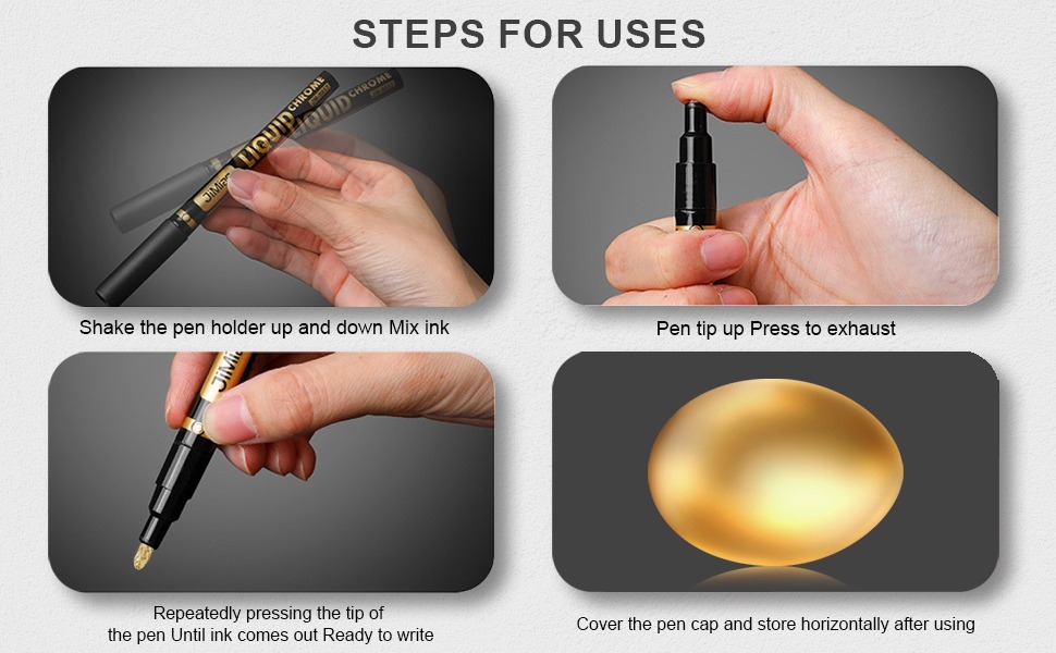 steps for uses-JiMiao Waterproof Metal Color Marker Pen