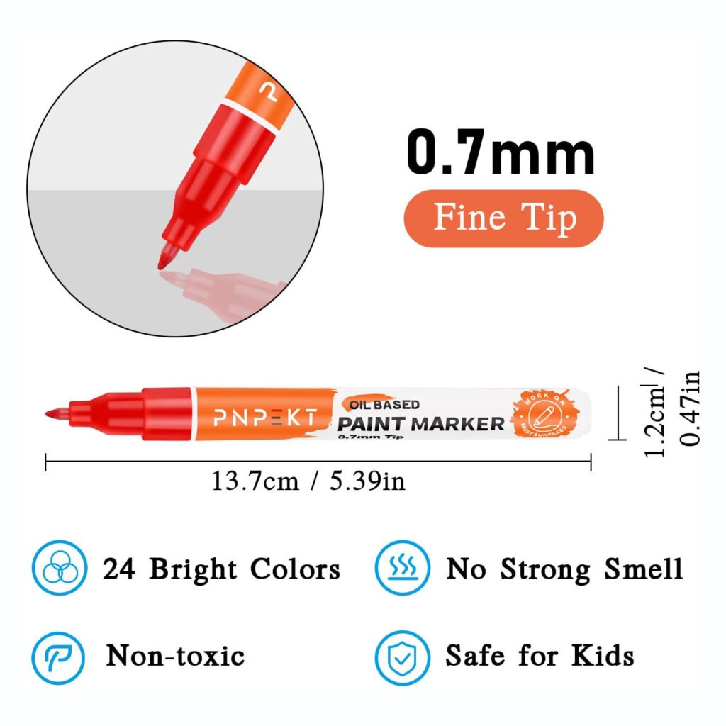 Acrylic marker 24 colors 0.7mm children's art DIY graffiti pen