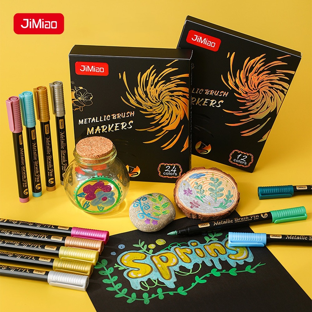 Soft-Head Coloring Metal Marker Pens Set