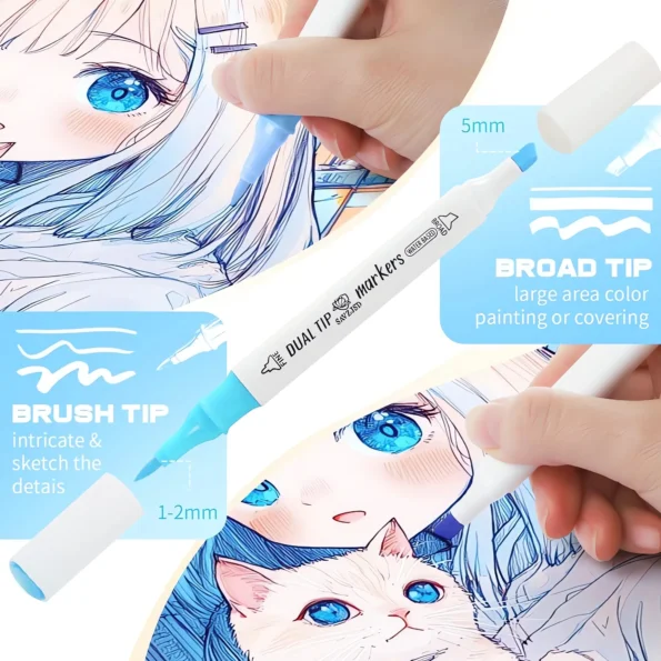Dual Tip Water-Based Markers Set