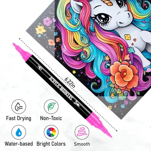 Acrylic Paint Markers Dual Tip
