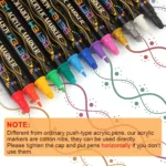 Dual tip acrylic paint pens for crafts (10)