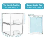 Clear Stackable Acrylic Storage Drawers (5)