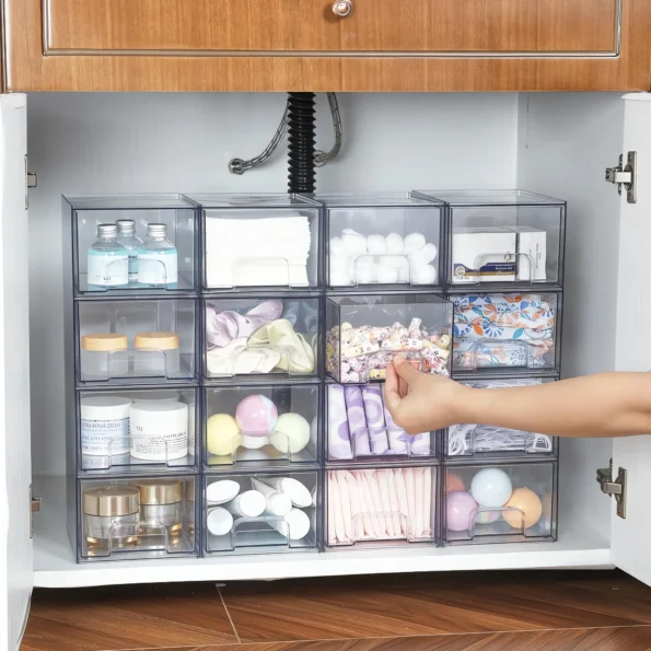 Clear Stackable Acrylic Storage Drawers
