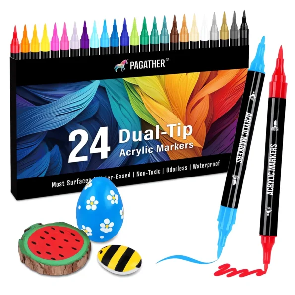 Acrylic Paint Markers Dual Tip