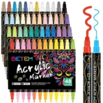 Dual tip acrylic paint pens for crafts (10)