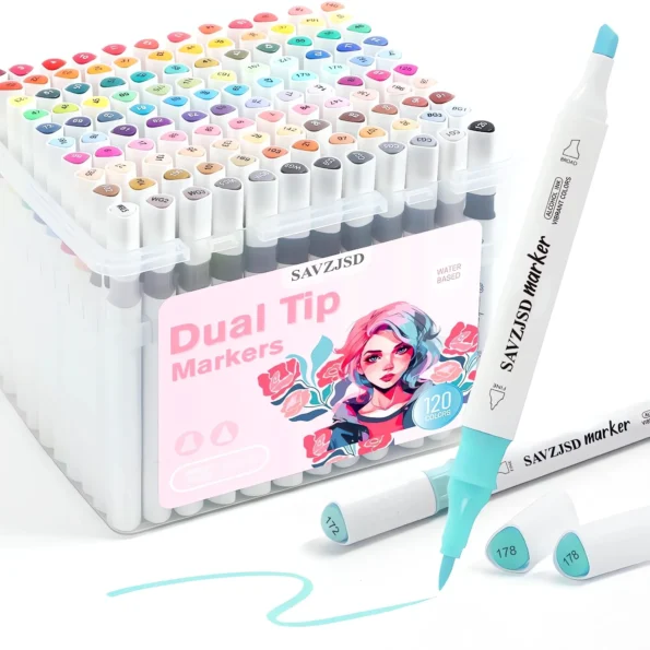 Dual Tip Water-Based Markers Set
