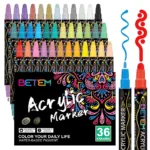 Dual tip acrylic paint pens for crafts (10)