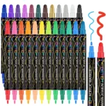 Dual tip acrylic paint pens for crafts