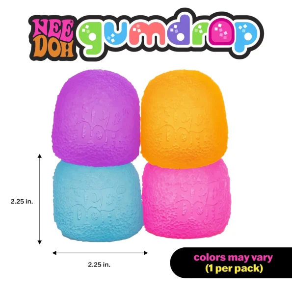 Textured sensory gumdrop squishy toy