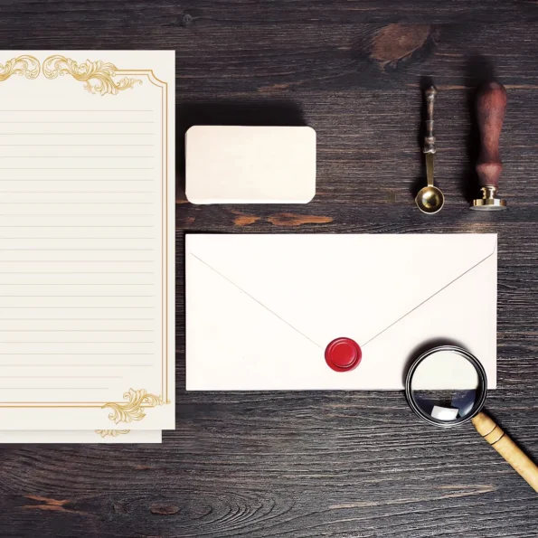 Vintage stationery set with envelopes