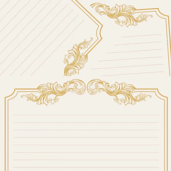 Vintage stationery set with envelopes