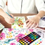 watercolor paint set with brush (3)