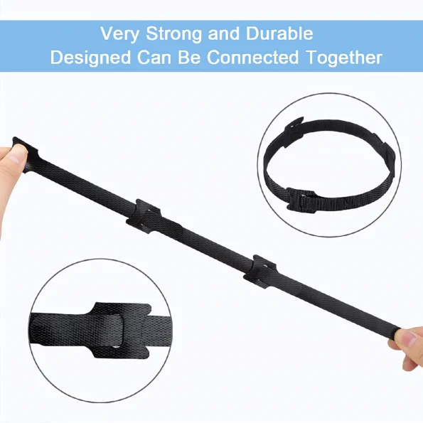 012-Reusable Cable Ties Adjustable Cord Organizer Straps