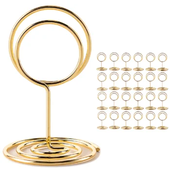 013-Gold Table Card Holders for Wedding Party
