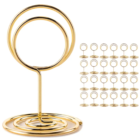 013-Gold Table Card Holders for Wedding Party