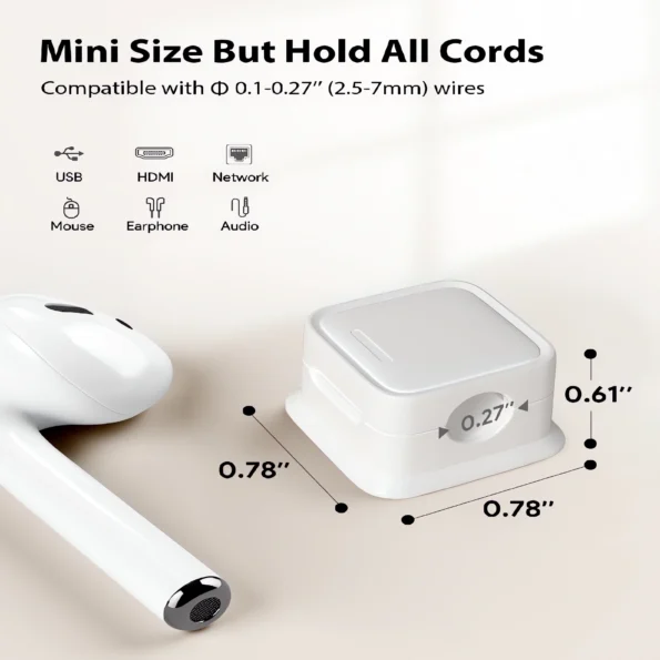 017-Magnetic Cord Organizer for Desk and Home