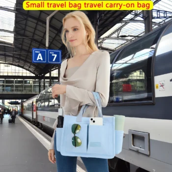 020-Canvas Tote Bag with Compartments