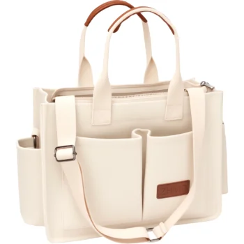 020-Canvas Tote Bag with Compartments
