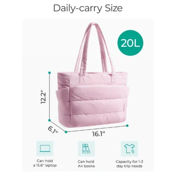 021-Lightweight Quilted Tote Bag for Women