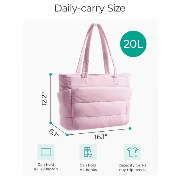 021-Lightweight Quilted Tote Bag for Women
