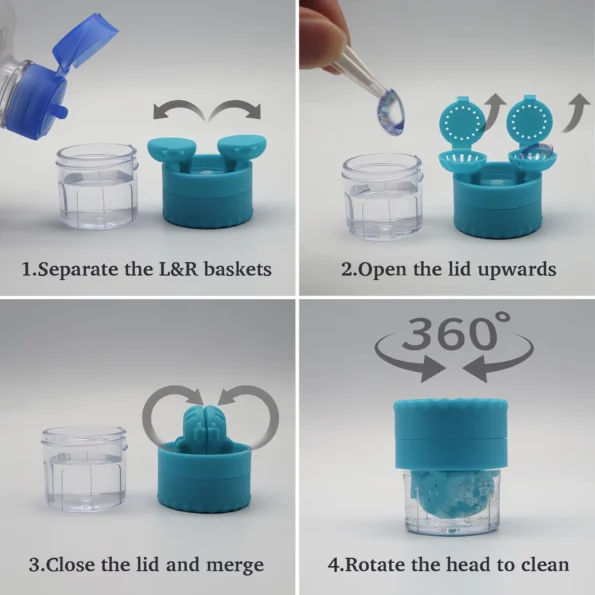 023-Travel Contact Lens Case with Cleaner