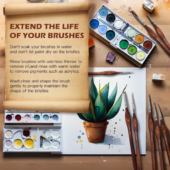 024-Miniature Paint Brushes for Fine Detailing