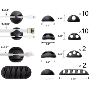 026-Adhesive Cord Organizer Clips for Cable Management