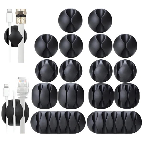 026-Adhesive Cord Organizer Clips for Cable Management