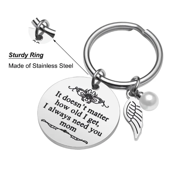 028-Mom Keychain Gift from Daughter or Son
