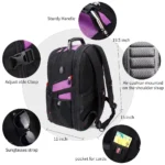 031-Large Travel Laptop Backpack with USB Port- (1)