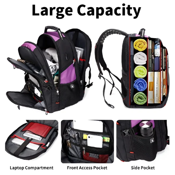 031-Large Travel Laptop Backpack with USB Port-