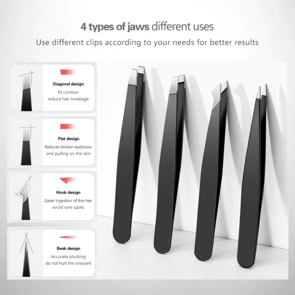 049-tweezers set for facial hair and splinter removal-SKU-