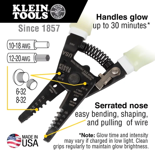 052-glow in the dark wire stripper cutter tool