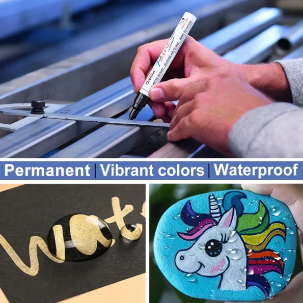 056-White Oil Based Permanent Paint Markers-SKU