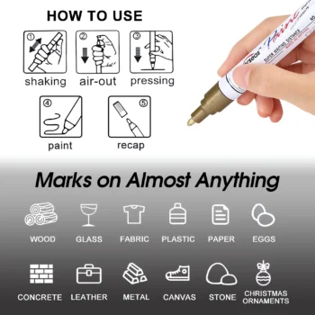 056-White Oil Based Permanent Paint Markers-SKU