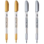 057-Gold and Silver Metallic Paint Marker Pens