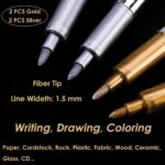 057-Gold and Silver Metallic Paint Marker Pens (3)