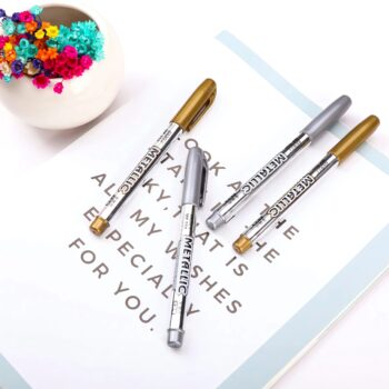 057-Gold and Silver Metallic Paint Marker Pens
