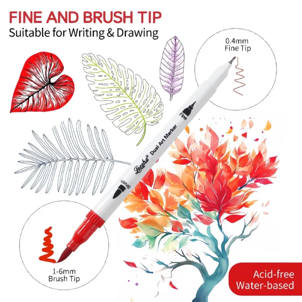 058-Dual Tip Brush and Fine Point Art Markers
