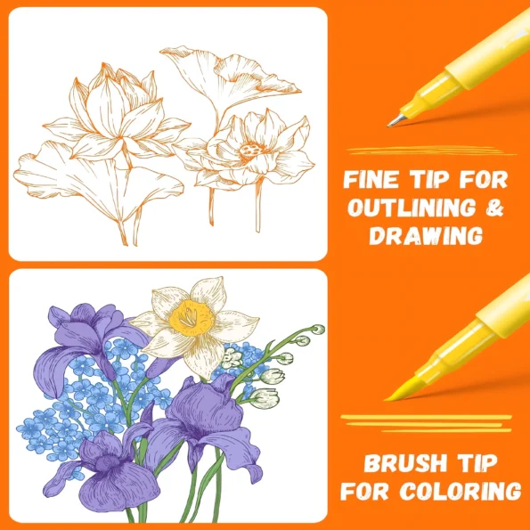 063-Dual Tip Water Based Coloring Markers