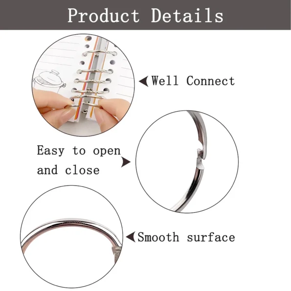 1 inch loose leaf binder rings metal