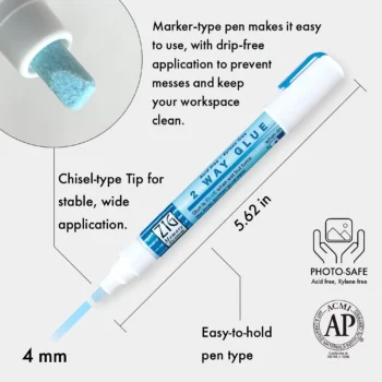 2 way glue pen chisel tip for crafting and DIY
