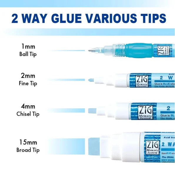 2 way glue pen chisel tip for crafting and DIY