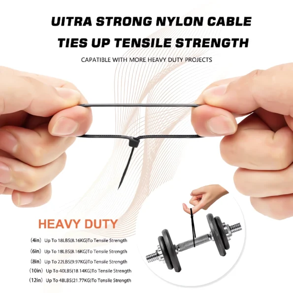 046-Self-Locking Nylon Cable Zip Ties Set-